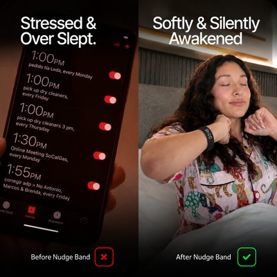 The Nudge Band™ – The World's First Silent Vibrating Wrist Alarm